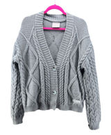 Taylor Swift The Tortured Poets Department TTPD Grey Cable Knit Cardigan MD/LG Photo 0
