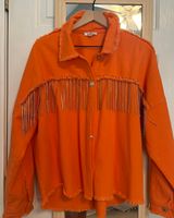 Denim Style Jacket Orange Size M Photo 0