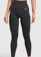 Gymshark Women's Vital Seamless Leggings Black Marl Size M Photo 0