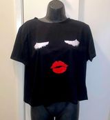 Cute eyelashes Girl face fashion top XL Photo 0