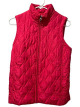 Croft & Barrow Women’s Coral Pink Lightweight Quilted Packable Vest Small Zip‎ Photo 0