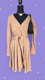 Anthropologie Saturday Sunday Cottagecore Romantic Knit Wrap Dress size medium Photo 0