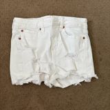 American Eagle White Jean Shorts Photo 0