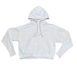 Athleta Quarter Zip Hoodie Womens Large White Good Ribbed Trim Relaxed Pullover Photo 0
