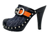 Dior Galliano SS 2006 Flight Diorissimo Monogram Denim Platform Clog Heels EU 36 Photo 0