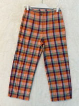 Billabong x The Salty Blonde Womens 26 Plaid High Waisted Straight Leg Pants Photo 0