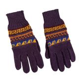 Vtg‎ Alpaca Blend Fair Isle Knit Gloves Purple Boho Cottagecore Winter Southwest Photo 0