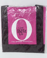 The Oprah Magazine Live Your Best Life Pink Brown Bag‎ 17 1/2" Wide x 10 1/2" T Photo 0