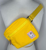 Lola California Sleek Hippie Waist Crossbody Fanny Pack Nylon Yellow Belt Bag Photo 0