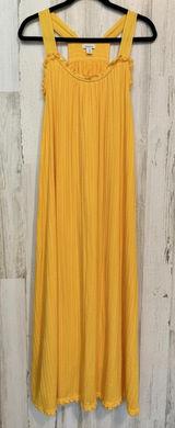 Sundance Womens XS Yellow Cotton Gauze Cross-Back Maxi Dress Photo 0
