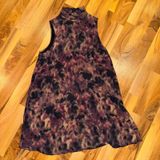 Amanda Uprichard Purple Tie Dye Sleeveless Mock Neck Mini Dress wedding‎ holiday Photo 0