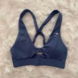Gymshark Peek A Boo Sports Bra Worn Blue Size XS Photo 0