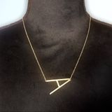 Gold Initial Pendant Necklace Letters A-Z Photo 0