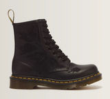 Dr. Martens 1460 Vonda Mono Black Floral Embroidered Leather Boots Women 8 US Photo 0