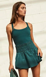 FREE PEOPLE Movement Way Home Skortsie in Empire Jewel Size Small Photo 0