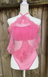 Victoria’s Secret Very Sexy Sheer Teddy M NWT Floral Embroidered Boho Lingerie Photo 0
