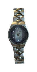 Charles Raymond Womens Silver Tone Quartz Watch Blue Face Dial V1106L Photo 0