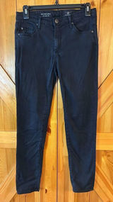 AG Adriano Goldschmied Black Stevie Ankle Slim Straight Ankle Jeans Size 26R (89 Photo 0