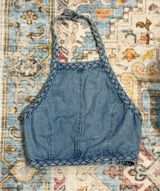 Denim Halter Top Blue Photo 0
