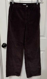 Aritzia x TNA chunky brown straight leg corduroy pants size 0 Photo 0