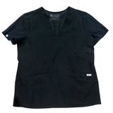 Women's FIGS Casma 3 Pocket Black Scrub Top‎ Medium Medical Healthcare Hospital Photo 0