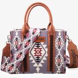 Wrangler‎ Women Aztec Southwestern Crossbody Tote Lavender Bag Purse Photo 0