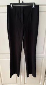 Zara Black Front Seam Stretch Trousers Elastic Waist Flare Leg Pants Photo 0