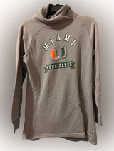 University of Miami Hurricanes Box Seat Clothing Co. Cowl Neck Hoodie, Medium Photo 0