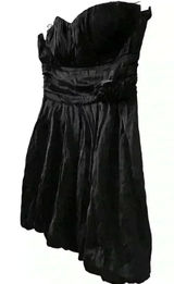 White House Black Market Women's Strapless Black Cocktail Dress‎ S Photo 0
