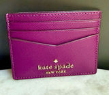 kate spade Purple Saffiano Leather Card Case with Gold Logo purple/violet 💜 Photo 0
