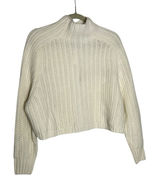 NWT Madewell Ivory Pointelle-Stitch Mockneck Sweater Size XXS Photo 0