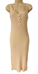 Women's Forever 21 Beige Ribbed Knit Tank Dress Size Small Photo 0