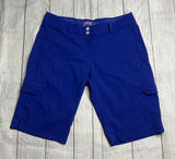 Nike Golf Tour Performance Dri-FIT Blue Cargo Shorts Women Size 8 Athletic Photo 0