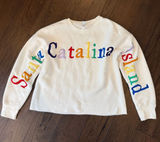 Nice Santa Catalina Island Rainbow Letter Sweatshirt White Size Small - C4-112 Photo 0