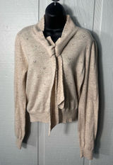 Astr Women’s Cream Tie Neck Sweater Size Medium EUC Photo 0