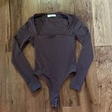 Long Sleeve Bodysuit Brown Photo 0
