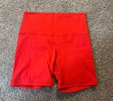 Red Biker Shorts Photo 0