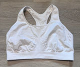 Truekind Daily Comfort Seamless Wireless Shaper Bra White Racerback Large L Photo 0
