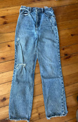 ☀️3/$25 Abercrombie & Fitch Jeans 90s Straight Ultra High Rise ripped jeans 4 Photo 0