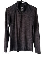 REI Co-op Pullover Womens Small Black Gray Long‎ Sleeve 1/4 Zip Stretch Athletic Photo 0