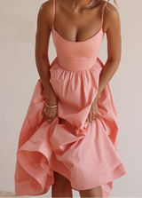 NWOT HOUSE OF CB LOLITA Apricot Corset Fit & Flare Midi Sundress Sundress XS Photo 0