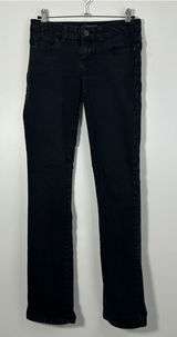 GUESS Starlet Straight Jeans Women’s 27 Black Stretch Denim Mid Rise Photo 0