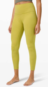 Lululemon Align‎ Pant 25" Nulu Leggings W5CTCS Yellow Pear Athletic Yoga Size 2 Photo 0