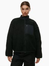 Aritzia TNAction Snoblock Polar Shred Mockneck Jacket Black minimalist fall XS Photo 0