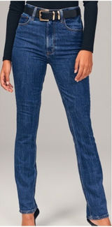 abercrombie and fitch slim straight ultra high rise denim jeans women’s 00r 24 Photo 0