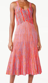 Scoop Vibrant Colorful Y2K Vibes Midi Knit‎ Dress Photo 0
