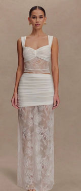 Meshki Guinevere Lace and Mesh Maxi Two-Piece Set Photo 0