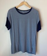 Striped Oversized Short Sleeve Tee T-shirt Top Photo 0