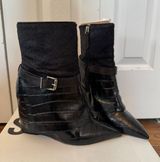 Jorian Crocodile Embossed Leather Bootie Photo 0