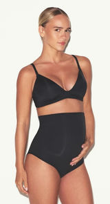Skims Wireless Form Maternity T-Shirt Demi Nursing Bra Onyx Size 34C Photo 0